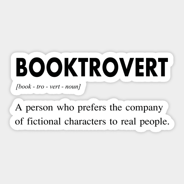 Booktrovert Definition Sticker by SouQ-Art